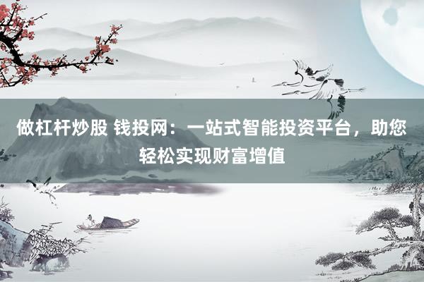 做杠杆炒股 钱投网：一站式智能投资平台，助您轻松实现财富增值