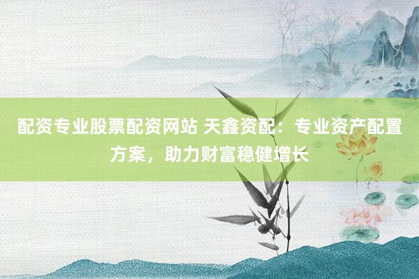 配资专业股票配资网站 天鑫资配：专业资产配置方案，助力财富稳健增长