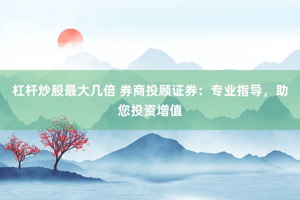 杠杆炒股最大几倍 券商投顾证券：专业指导，助您投资增值