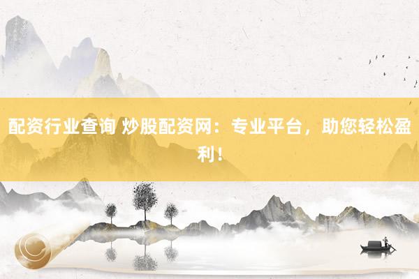 配资行业查询 炒股配资网:专业平台,助您轻松盈利!
